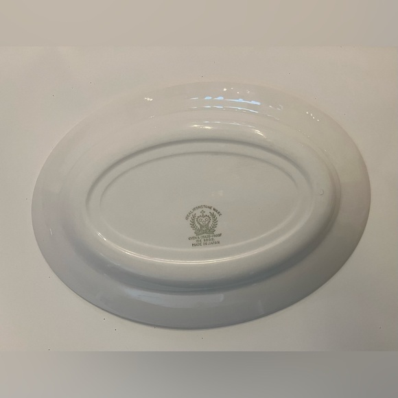 Ideal Ironstone Ware Ide Bros. Japan White Oval Plate with fish design-vintage - Picture 5 of 8